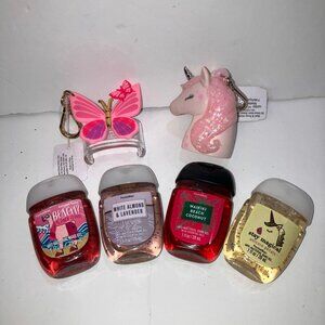 Bath & Body Works Pocketbac Holder Unicorn & Butterfly Gels 6pc Set NEW